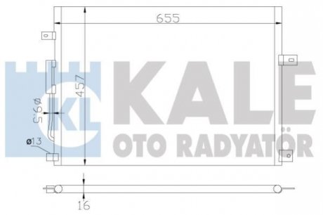 KALE JEEP Радиатор кондиционера Grand Cherokee II 2.7CRD/4.7 99-03 Kale oto radyator 385700 (фото 1)