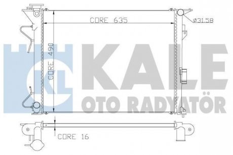 Радіатор охлаждения Hyundai Grandeur, Sonata V, Kia Magentis KALE OTO R Kale oto radyator 369800 (фото 1)