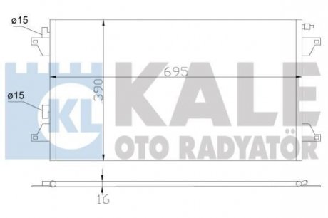 KALE RENAULT Радіатор кондиционера Laguna I/II 99-,Vel Satis 02- Kale oto radyator 382500 (фото 1)