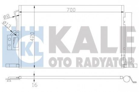 Радіатор кондиционера Hyundai Santa Fe II Kale oto radyator 379300 (фото 1)