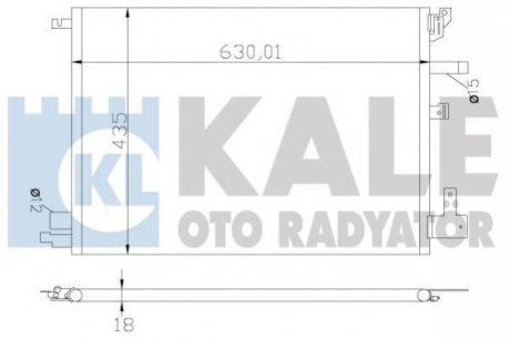 KALE VOLVO Радіатор кондиционера S60 I,S80 I,V70 II,XC70 05- Kale oto radyator 394200 (фото 1)