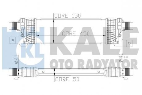 KALE FORD Інтеркулер Fiesta V,Fusion,Mazda 2 1.4/1.6TDCi 01- Kale oto radyator 346800 (фото 1)