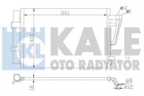 Радиатор кондиционера Hyundai I30, Kia CeeD, Pro CeeD Kale oto radyator 379200 (фото 1)