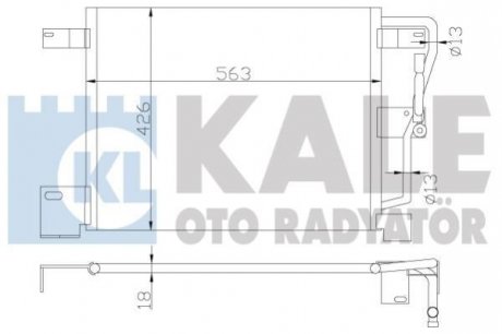 KALE JEEP Радіатор кондиционера Grand Cherokee 4.0/5.9 91- Kale oto radyator 385900