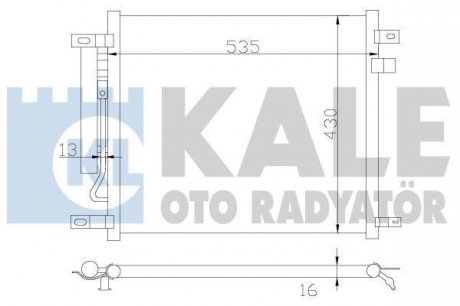Радіатор кондиционера Chevrolet Aveo, Kalos Kale oto radyator 385200 (фото 1)