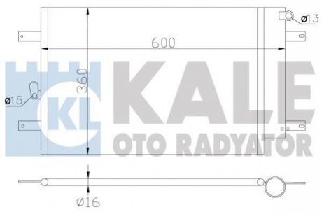 KALE VW Радиатор кондиционера Sharan,Ford Galaxy,Seat 00- Kale oto radyator 375900 (фото 1)