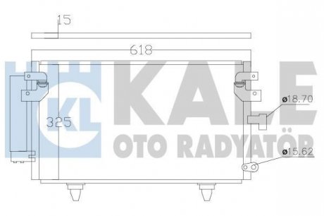KALE SUBARU Радіатор кондиционера Legacy IV,Outback 03- Kale oto radyator 389900