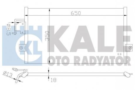 KALE HYUNDAI Радіатор кондиционера Coupe,Lantra II 95- Kale oto radyator 379700 (фото 1)
