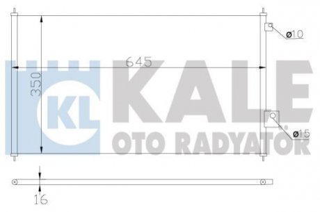 KALE HONDA Радіатор кондиционера Civic VII 1.4/1.6 01- Kale oto radyator 380300