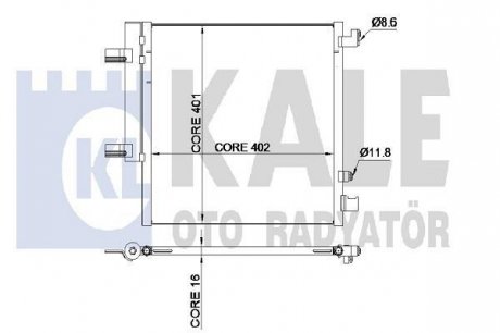 KALE CHEVROLET Радіатор кондиционера Spark 1.0/1.2 10- Kale oto radyator 342515