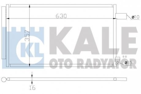 KALE FIAT Радіатор кондиционера Sedici,Suzuki SX4 06- Kale oto radyator 393900