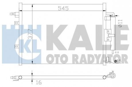 KALE RENAULT Радіатор кондиционера Clio III,Modus 05- Kale oto radyator 342585 (фото 1)