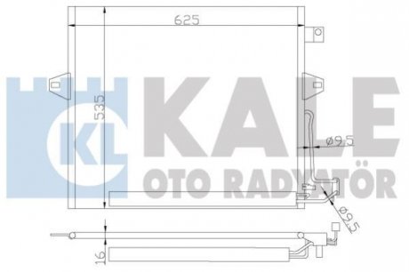 KALE DB Радиатор кондиционера W164/X167,G/M/R-Class Kale oto radyator 342630 (фото 1)