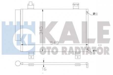 KALE SUZUKI Радіатор кондиционера Swift III,IV 05- Kale oto radyator 394000 (фото 1)