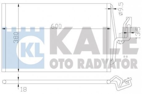 KALE OPEL Радіатор кондиционера Combo Tour,Corsa C Kale oto radyator 382000 (фото 1)