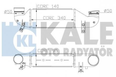 KALE FORD Інтеркулер Fiesta IV,Focus 1.8D/TDCi 95- Kale oto radyator 346500 (фото 1)