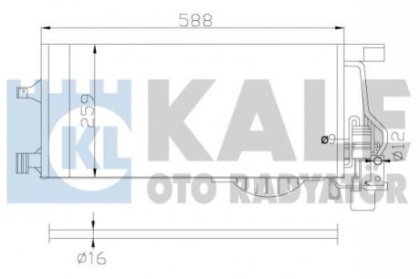 KALE OPEL Радиатор кондиционера Combo Tour,Corsa C Kale oto radyator 342895
