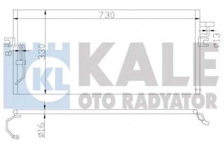 KALE NISSAN Радіатор кондиционера Primera P11 96- Kale oto radyator 388500