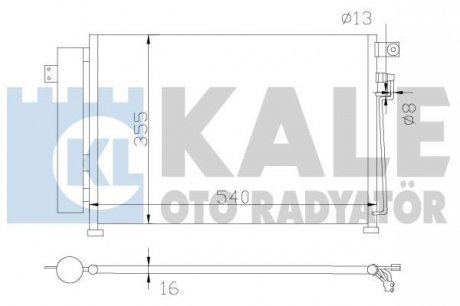 KALE KIA Радіатор кондиционера Rio II 1.5CRDi 05- Kale oto radyator 343125