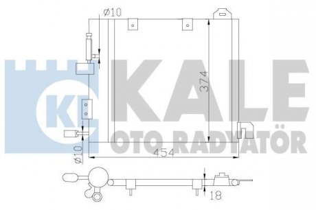 KALE OPEL Радіатор кондиционера Astra G,Zafira A Kale oto radyator 393800