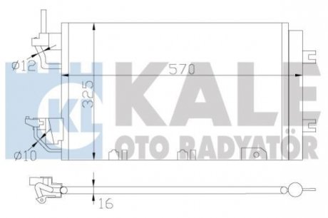 Радіатор кондиционера Opel Astra H, Astra H Gtc, Zafira B KALE OTO RADY Kale oto radyator 393500 (фото 1)