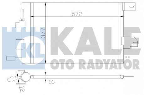 KALE OPEL Радіатор кондиционера Astra G,Zafira A Kale oto radyator 393300 (фото 1)