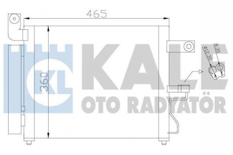 KALE HYUNDAI Радіатор кондиционера Accent II 00- Kale oto radyator 379100