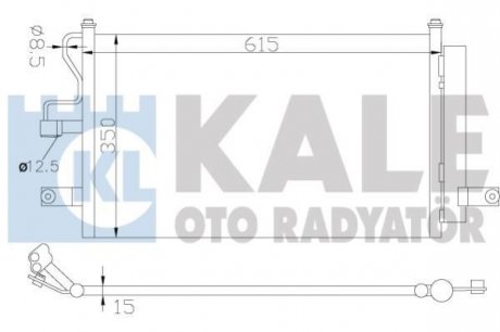 KALE HYUNDAI Радіатор кондиционера Accent II 99- Kale oto radyator 379000