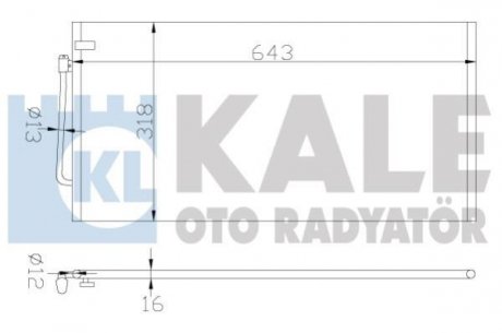 KALE NISSAN Радіатор кондиционера Maxima QX 95- Kale oto radyator 388400 (фото 1)