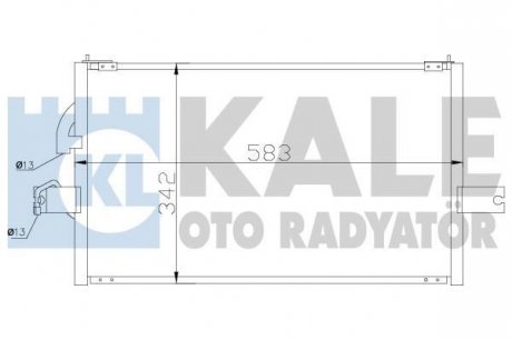 KALE HYUNDAI Радіатор кондиционера Accent I 94- Kale oto radyator 386400