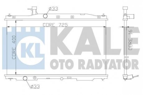 Радіатор охлаждения Honda Cr-V III Kale oto radyator 357300