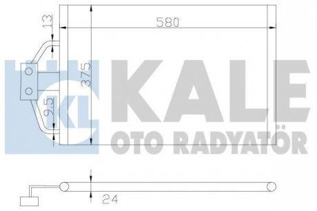 KALE RENAULT Радиатор кондиционера Megane I 95- Kale oto radyator 344320 (фото 1)