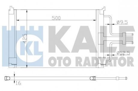KALE RENAULT Радіатор кондиционера Laguna I 95- Kale oto radyator 342845