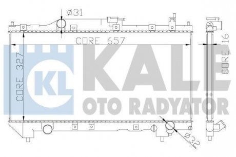 KALE TOYOTA Радіатор охлаждения Avensis 2.0 97- Kale oto radyator 342130