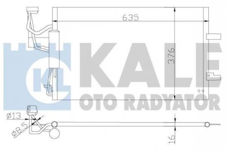 KALE MAZDA Радіатор кондиционера Mazda 3/5 03- Kale oto radyator 392200 (фото 1)