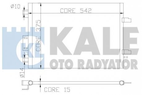 KALE RENAULT Радіатор кондиционера Clio II 01- Kale oto radyator 342835