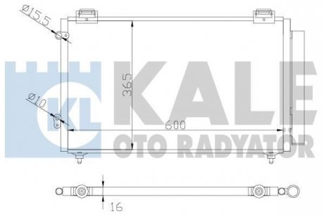 KALE TOYOTA Радіатор кондиционера Corolla 02- Kale oto radyator 383100