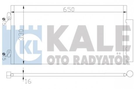 KALE TOYOTA Радіатор кондиционера Avensis 97- Kale oto radyator 342455