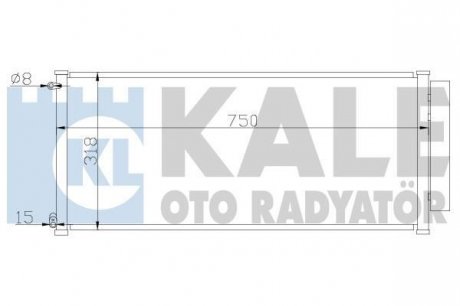 KALE HONDA Радіатор кондиционера Jazz II 03- Kale oto radyator 392000