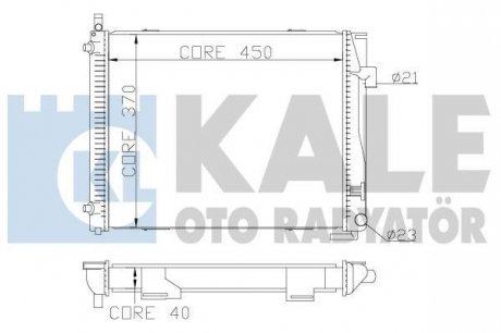 KALE DB Радіатор охлаждения W124 2.8/3.6 85- Kale oto radyator 361900