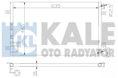 KALE KIA Радиатор кондиционера Sorento I 02- Kale oto radyator 343115