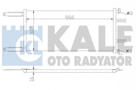 KALE FIAT Радіатор кондиционера 1.2/1.9D 01- Kale oto radyator 342850 (фото 1)