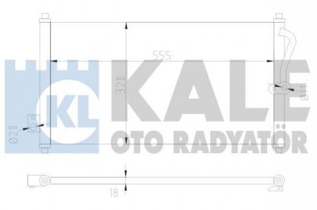 KALE HONDA Радіатор кондиционера CR-V I 95- Kale oto radyator 380500 (фото 1)
