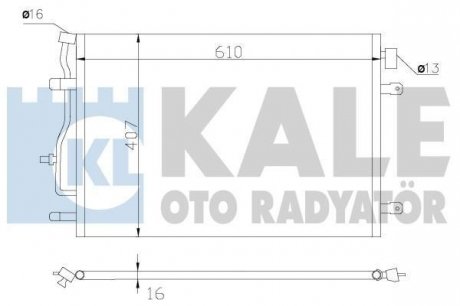 KALE VW Радіатор кондиционера Audi A4/6 00- Kale oto radyator 375700