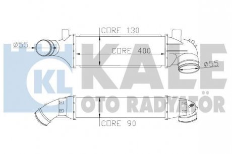 KALE FORD Інтеркулер Transit 2.0DI/TDCi 00- Kale oto radyator 346600 (фото 1)