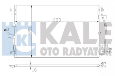 KALE VOLVO Радиатор кондиционера XC90 I 02- Kale oto radyator 342650 (фото 1)