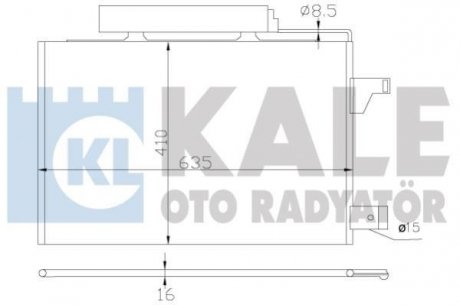 KALE DB Радіатор кондиционера W169/245 04- Kale oto radyator 388000 (фото 1)
