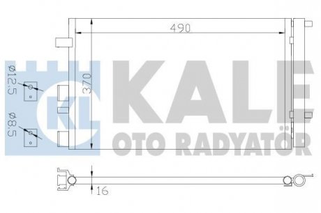 KALE HYUNDAI Радіатор кондиционера i20 08- Kale oto radyator 386500