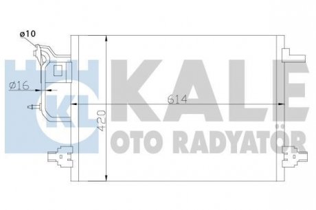KALE VW Радіатор кондиционера Audi A6 97- Kale oto radyator 375600