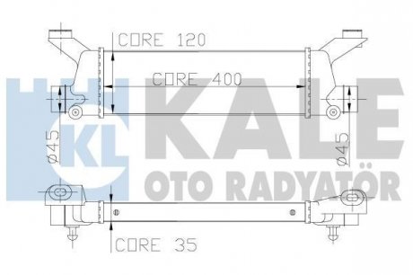 KALE DB Интеркулер W168,Vaneo 1.6/1.9 01- Kale oto radyator 347900